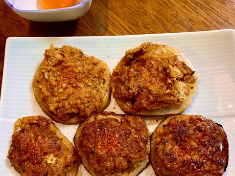 ギョーザの肉だねとれんこんの照り焼き【和食・主菜】